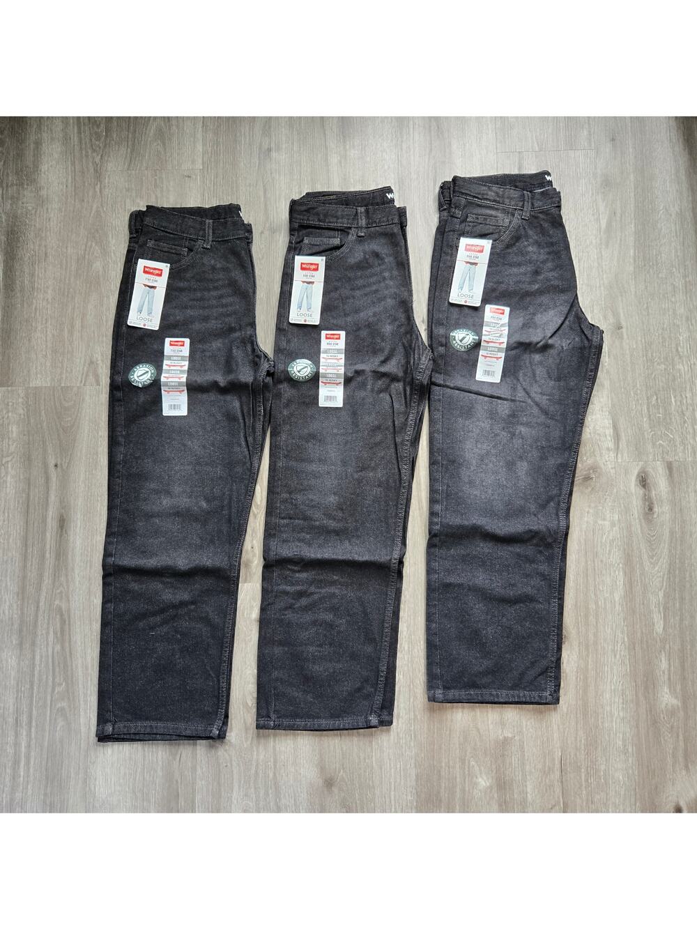 NEW Wrangler Size 16 Husky Boys Jeans Lot of 3 Loose Fit Adjustable Waist Dark